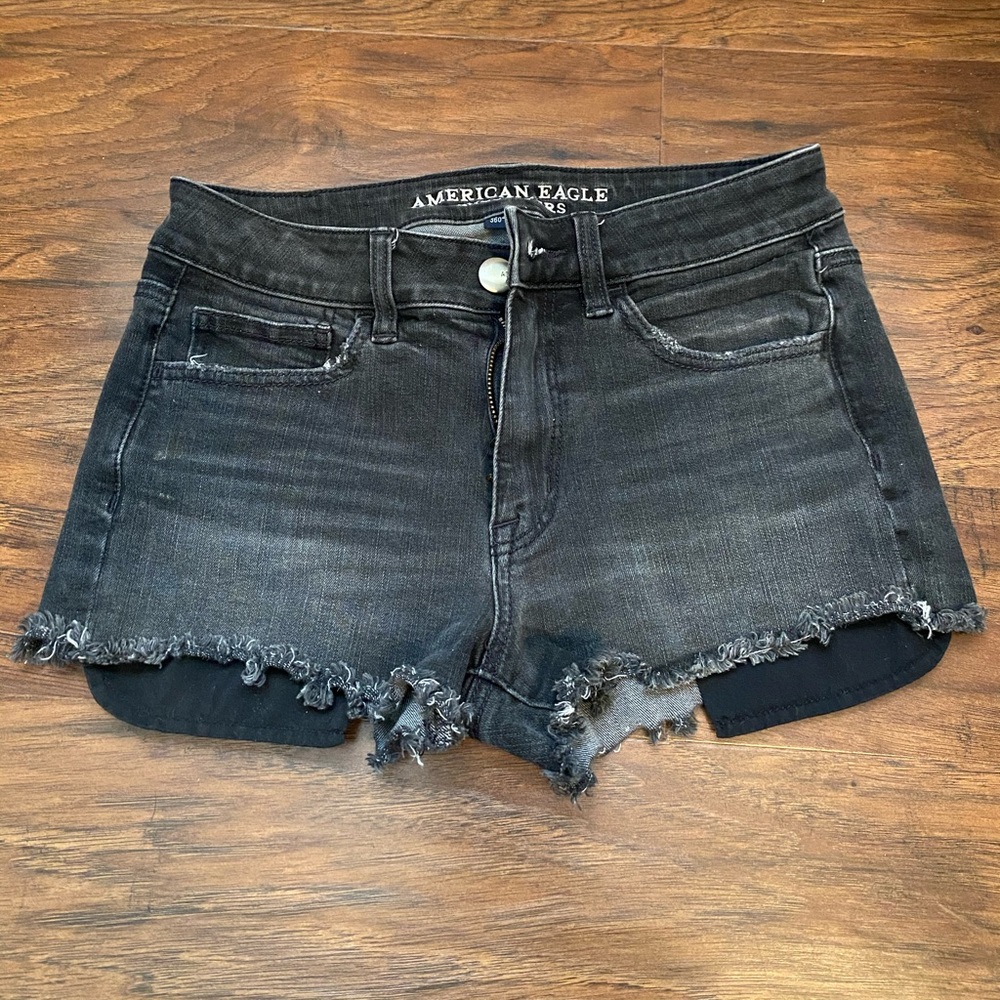 AE high rise shortie shorts size 4